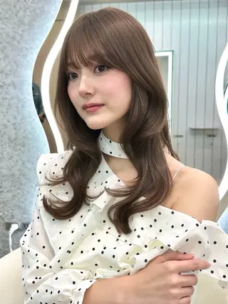 ロング ヘアアレンジ 大宮ブリーチ縮毛⭕️ 暗髪レイヤーしょうまのヘアスタイル