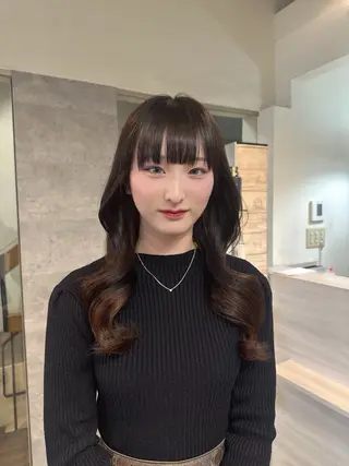 ロング カラー Rena/韓国 /ワンホンヘアのヘアスタイル