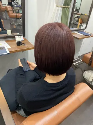 ショート カラー ヘアアレンジ 🍒ᩚ名駅/艶髪 縮毛矯正/あゆ🍒ᩚのヘアスタイル