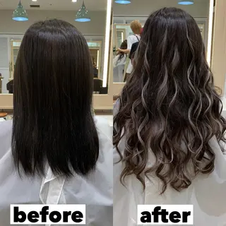 ロング カラー ヘアアレンジ マツエク・マツパ TATSUYA アートディレクターのヘアスタイル