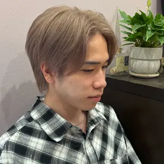 カラー メンズ 淡色┊︎ナチュラル 🧁奈那美🧁*.゜のヘアスタイル