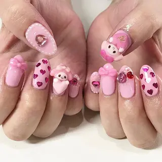 ネイル 渋谷／チップ長さ出し 👑アプレgel-xのネイルデザイン