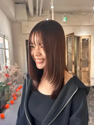 セミロング 艶カラー🌟 kanonのヘアスタイル