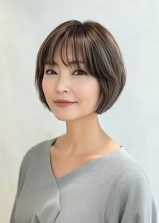 セミロング 艶カラー/表参道・ 渋谷/是石美樹のヘアスタイル