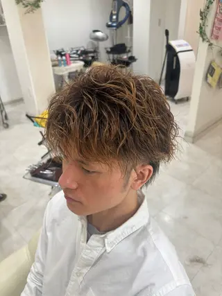 パーマ メンズ 三十木 博敏のヘアスタイル