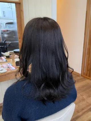 セミロング 艶髪カラー/髪質改善 細貝 舞利のヘアスタイル
