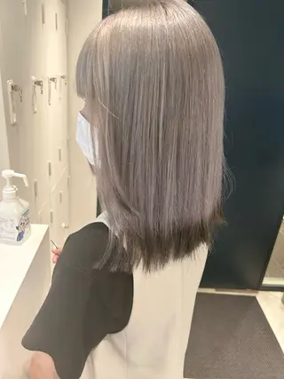 セミロング 艶髪/韓国風🤍🖤 小林実央のヘアスタイル