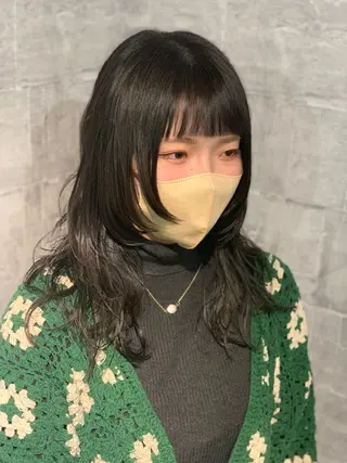 ミディアム メンズスタイル バレイヤージュ　齋藤のヘアスタイル