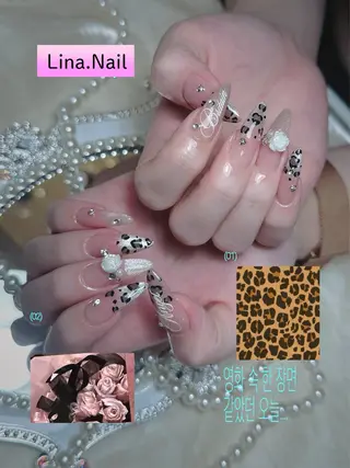 ネイル Lyna 池袋 ロングネイルのネイルデザイン