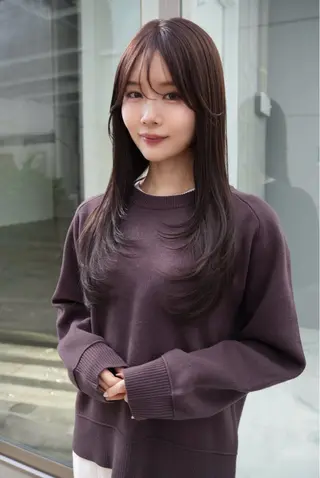ロング カラー 髪質改善カラー ショートボブ専門のヘアスタイル