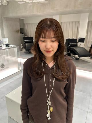 セミロング カラー 🧚つやさらhair 🧚manakaのヘアスタイル
