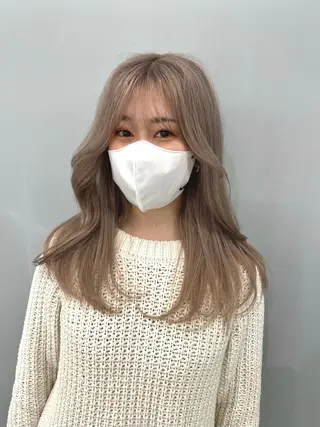 セミロング カラー 新宿ブリーチ カラー美容師YUGOのヘアスタイル
