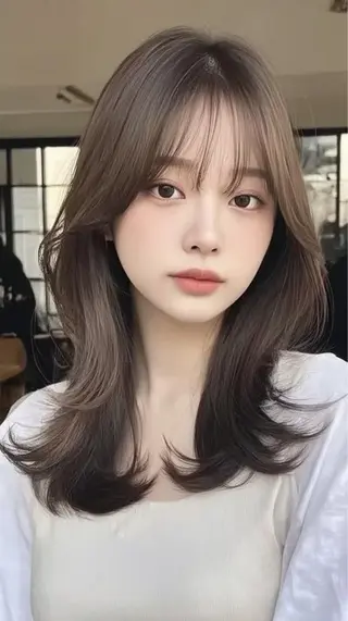 ロング 絶対綺麗な暖色カラー 🎯あります✨増渕✨のヘアスタイル