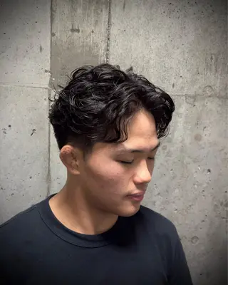 ショート パーマ メンズ 永井 皓大のヘアスタイル