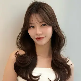 ロング 韓国ヘア🤍🇰🇷 ‪🫶🏻吉満のヘアスタイル