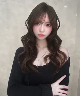 ロング カラー 天野 ひとみのヘアスタイル