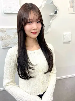 セミロング カラー 髪質改善カラー ショートボブ専門のヘアスタイル