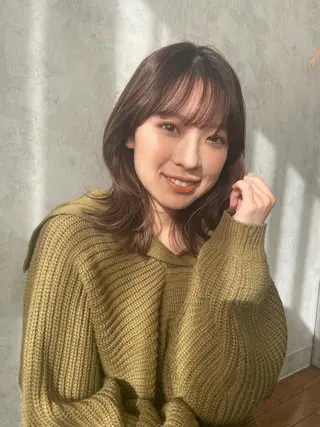 ミディアム カラー はるか 💐 お悩み改善美容師のヘアスタイル