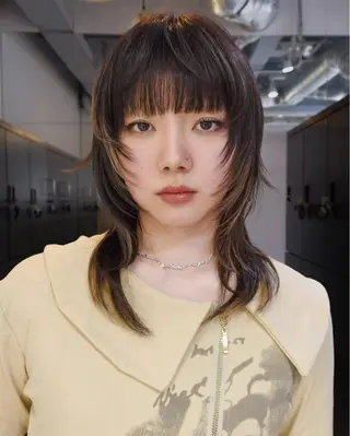 セミロング 池袋/レイヤー ハッシュカット/ゆめのヘアスタイル