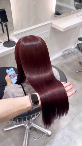 カラー 艶カラー/ヘアセット /momo🎀のヘアスタイル
