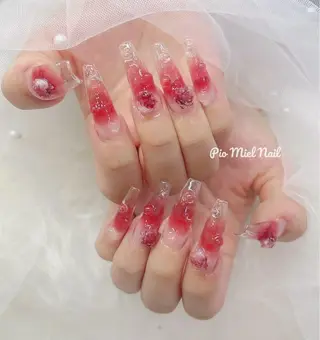 ネイル momo 長さだしのネイルデザイン