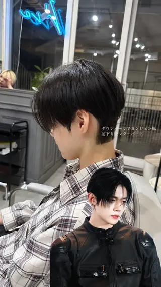 ショート ヘアアレンジ メンズ 🫧🇰🇷韓国ヘア レイヤー🐺Yutaのヘアスタイル