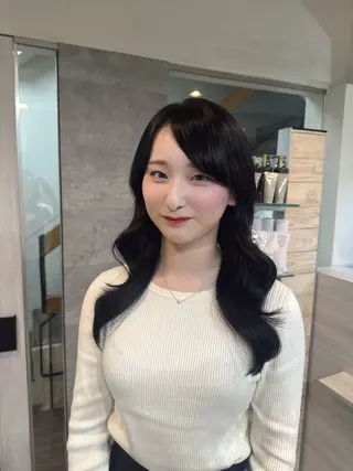 ロング Rena/韓国 /ワンホンヘアのヘアスタイル