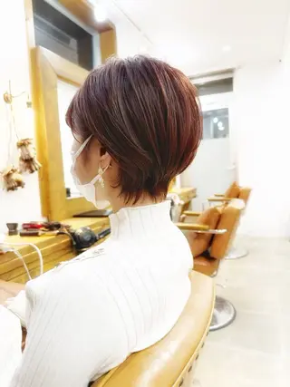 ショート カラー 👑銀座ショート/ 絶壁補正/金子涼👑のヘアスタイル