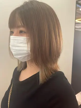 ミディアム カラー ショート/脱白髪染め ☆宇﨑悠実のヘアスタイル