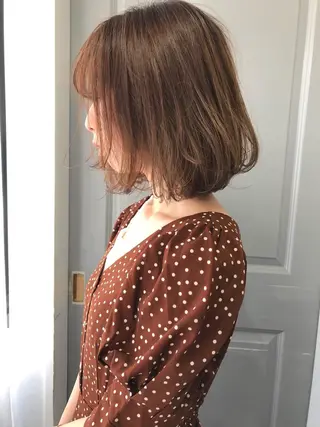 ミディアム カラー Pia ツボイ ケイタのヘアスタイル