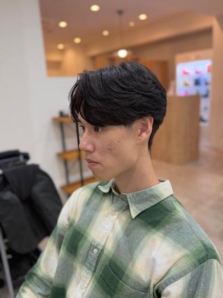 ミディアム パーマ メンズ 🌊波巻き特化/ 毛流れ/翔平🌊のヘアスタイル