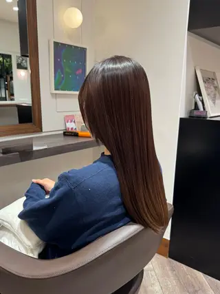 セミロング カラー 鶴巻 智樹のヘアスタイル