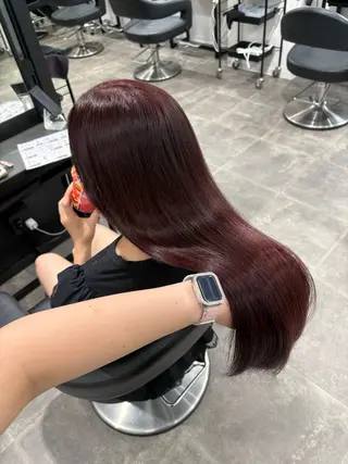 ロング カラー 韓国っぽ×透け感🪽 Fumi 🤍のヘアスタイル