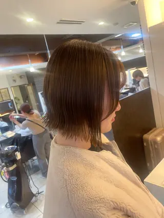 セミロング カラー 🤎韓国ヘア ベージュ まゆか🤎のヘアスタイル