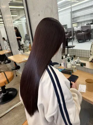 ロング 縮毛矯正×髪質改善× 艶髪カラー 吉原和磨のヘアスタイル