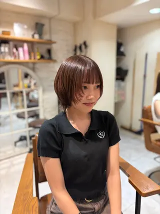 ミディアム 【ボブ/暖色カラー】 nanohaのヘアスタイル