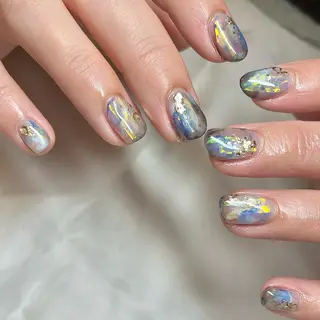ショート カラー パーマ ヘアアレンジ メンズ キッズ ネイル マツエク・マツパ アイブロウ el. by Aoのネイルデザイン