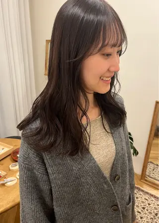 ロング カラー 西山 紗耶香🪽 透明感カラー/ボブのヘアスタイル