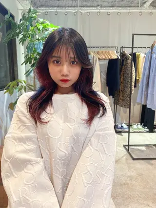 セミロング カラー ♡レイヤーカット れお♡のヘアスタイル