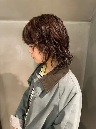 ミディアム パーマ mizuki /メンズカット募集のヘアスタイル