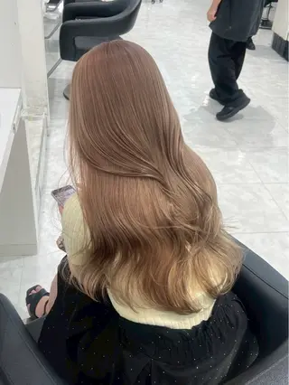 ミディアム カラー ♡ハイトーンブリーチ カラーyuuna♡のヘアスタイル