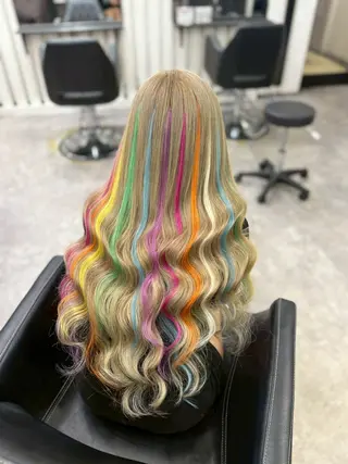 ロング RIN シールエクステのヘアスタイル