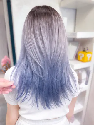 セミロング カラー 【デザインカラー】 南堀江 宇都宮のヘアスタイル
