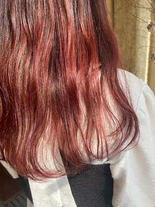 セミロング 透け感カラー/ momo🦕のヘアスタイル