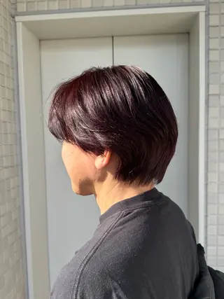 ショート カラー 髪質改善縮毛矯正/ エクステ/ひふみ🌛のヘアスタイル
