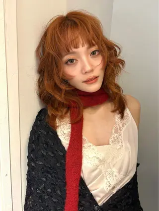 ミディアム Fev YUZUのヘアスタイル