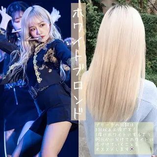ロング カラー ヘアアレンジ 韓国レイヤーカット/ 儚げカラーチナツのヘアスタイル