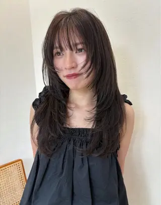 ロング カラー 大人韓国レイヤー🫧 暖色カラー/はるのヘアスタイル