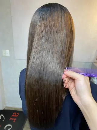 セミロング 💜髪質改善/ 艶カラー/ミナ🩷のヘアスタイル