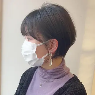 ショート コテ巻き風パーマ /志村大成のヘアスタイル